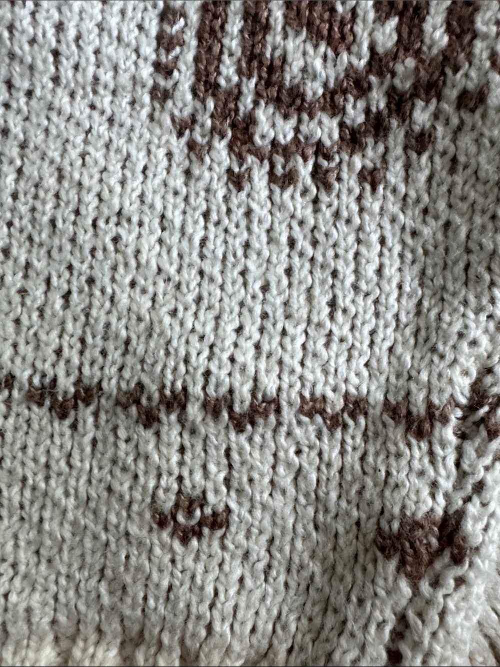 American Eagle Outfitters Cream Cardigan with Brown Paisley Motif - Picture 4 of 8